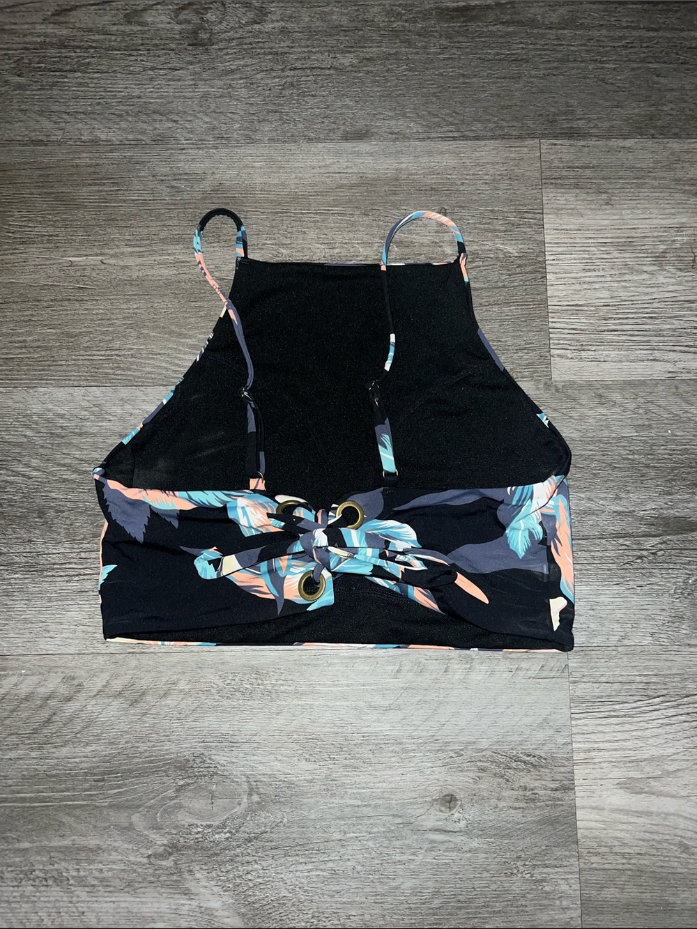Roxy Beach Classic Collection floral swim crop top - Picture 3 of 4